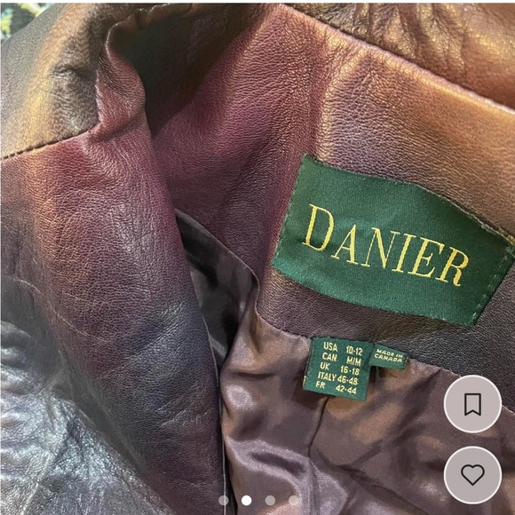 Vintage leather jacket - Danier- made in Canada - Picture 2 of 4